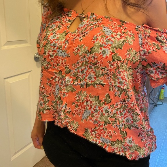 Floral off shoulder tank top summer - Picture 4 of 4
